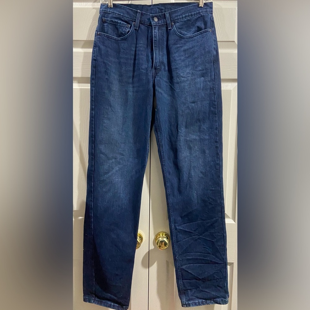 Levis 550 Jeans Men 34 X 38 Black Label Dark Wash